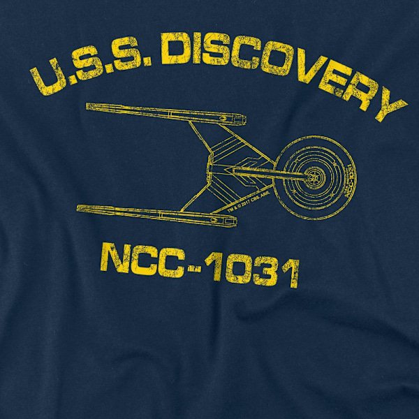 Star Trek: Discovery Herr Tränings T-shirt 3XL Marinblå Navy 3XL