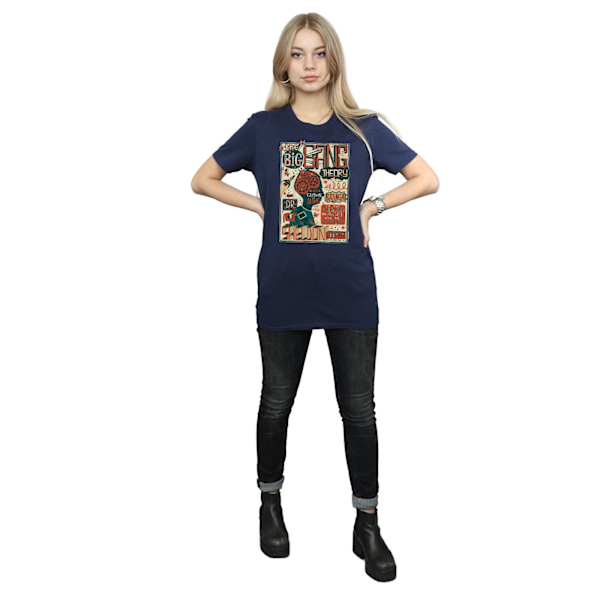 Big Bang Theory Dam/Damer Infografisk Poster Bomull Boyfrie Navy Blue XXL