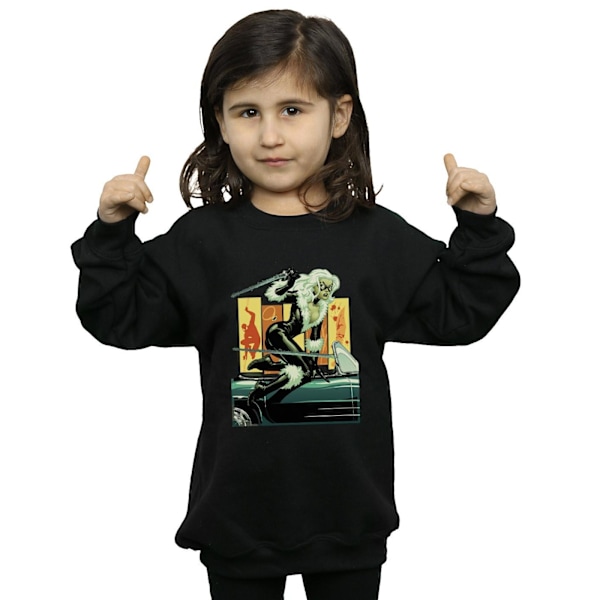 Marvel Girls Black Cat Car Sweatshirt 9-11 år Svart Black 9-11 Years