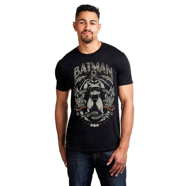 Batman Herr Gotham Hero T-Shirt S Svart/Grå Black/Grey S