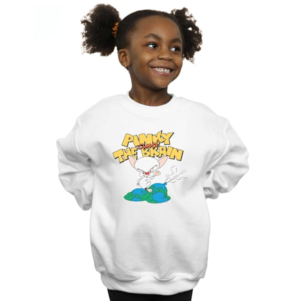 Animaniacs Girls The Brain World Domination Sweatshirt 12-13 år White 12-13 Years