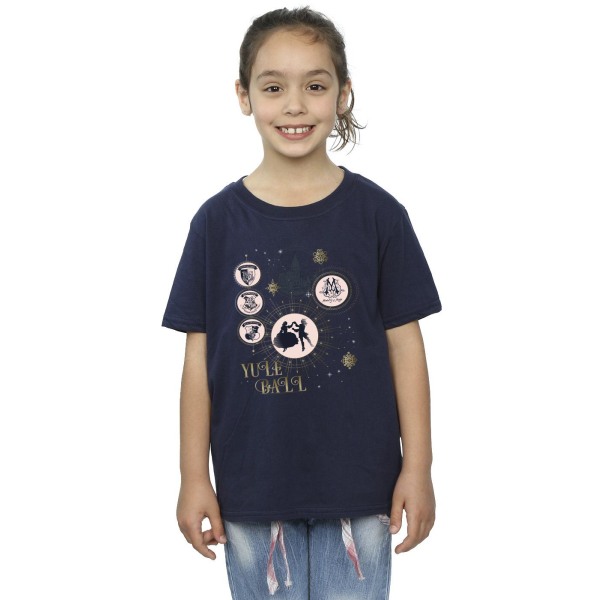 Harry Potter flickor julbal bomull T-shirt 5-6 år marinblå Navy Blue 5-6 Years