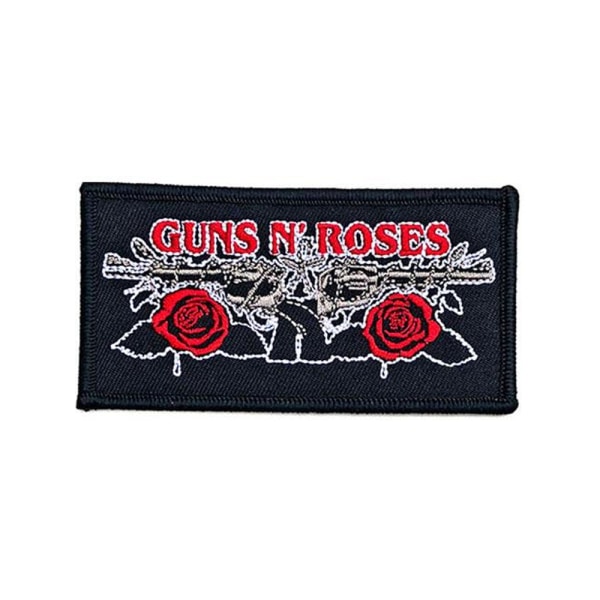 Guns N Roses Vintage Pistols Iron On Patch One Size Svart/Röd/W Black/Red/White One Size