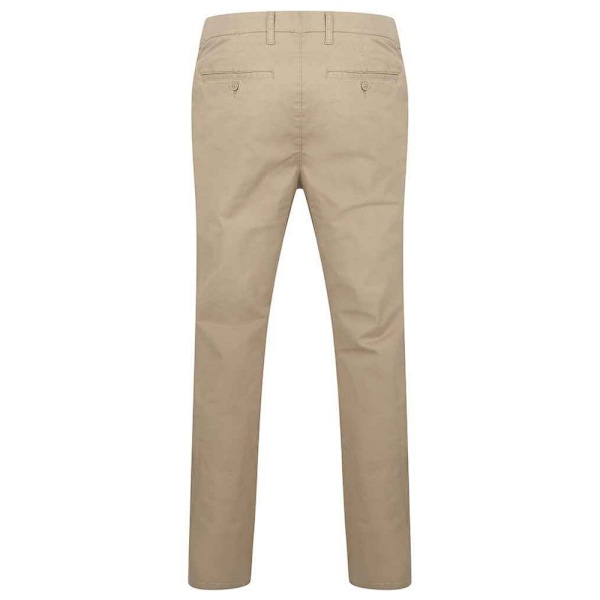 Henbury herr Stretch Flex midjebandsbyxa Chino 30L Stone Stone 30L