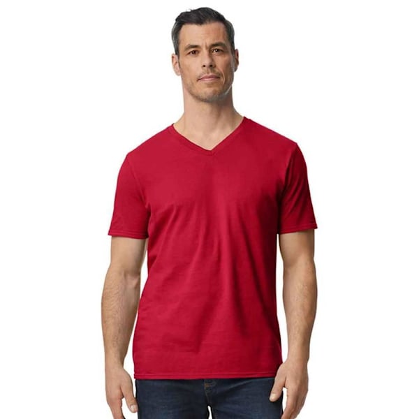 Gildan Unisex Vuxen Softstyle V-ringad T-shirt M Körsbärsröd Cherry Red M