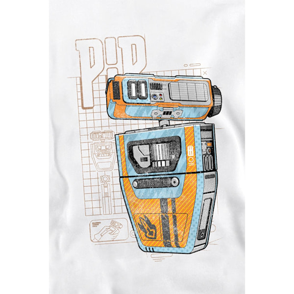 Star Wars: The Acolyte Unisex Vuxen Pip Droid Blueprint Sweatshirt White M