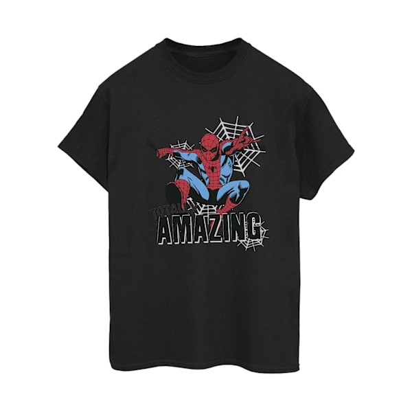 Marvel Womens/Ladies Spider-Man Amazing Cotton Boyfriend T-Shir Black 3XL