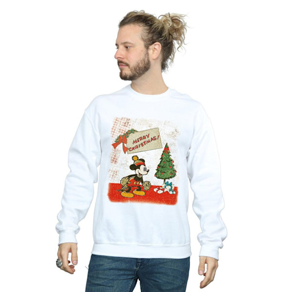 Disney Herr Mickey Mouse Vintage Jultröja XXL Vit White XXL