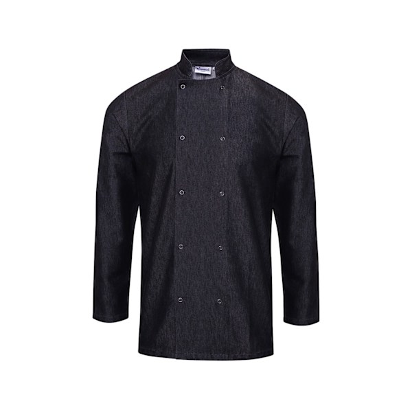 Premier Unisex Vuxen Wrap Over Långärmad Kockjacka XS Svart Black Denim XS