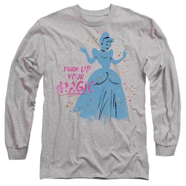 Cinderella Unisex Vuxen Turn Up Your Magic T-Shirt M Sport Heat Sport Heather M
