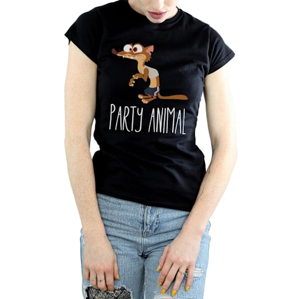 Disney Dam/Kvinnor Zootropolis Party Animal Bomull T-shirt L Black L