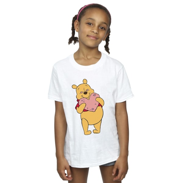 Disney Girls Winnie The Pooh Heart Eyes Bomull T-shirt 12-13 År White 12-13 Years