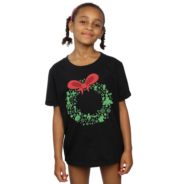 Marvel Girls Avengers Julkrans Bomull T-shirt 9-11 år Black 9-11 Years