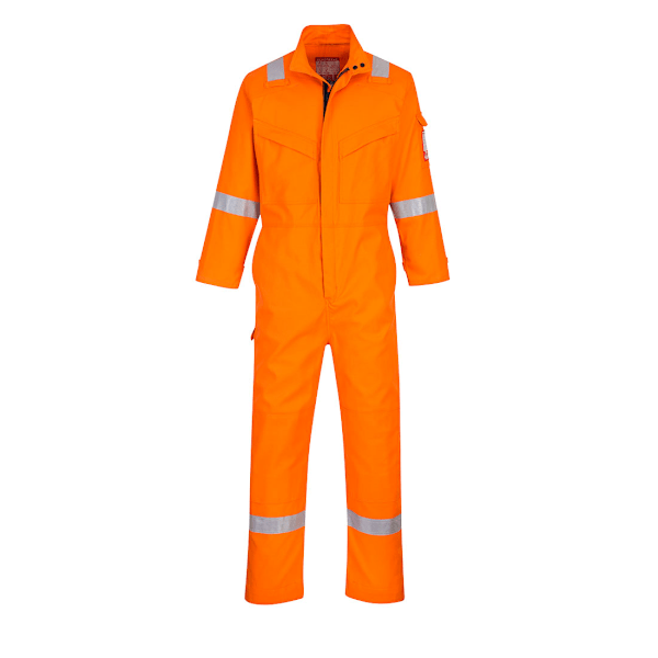 Portwest Bizflame flamskyddad arbetsbyxa/overall XL Orange XL/R