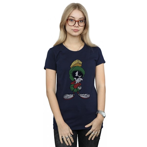 Looney Tunes Dam/Damer Marvin The Martian Pose Bomull T-shirt Navy Blue XL