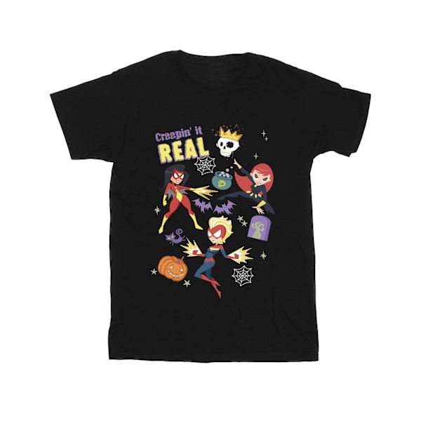 Marvel Girls Creepin It Real Bomull T-shirt 7-8 år Svart Black 7-8 Years