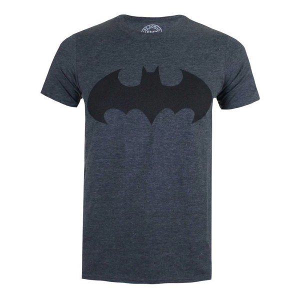 Batman Mens Mono Heather T-Shirt XXL Dark Heather Dark Heather XXL