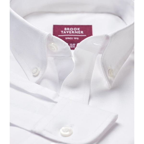 Brook Taverner Herr Whistler Långärmad Skjorta 15.5in W White 15.5in
