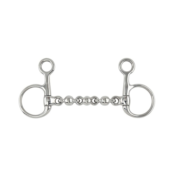 Shires Waterford Häst Hängande Kindbett Snaffle Bit 5.5in Silver Silver 5.5in