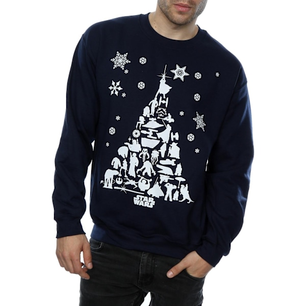 Star Wars Julgranströja för Män XL Marinblå Navy Blue XL