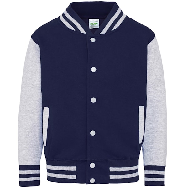 Awdis Barn/Barn Varsity Jacka 3-4 År Oxford Navy/Heather Oxford Navy/Heather Grey 3-4 Years