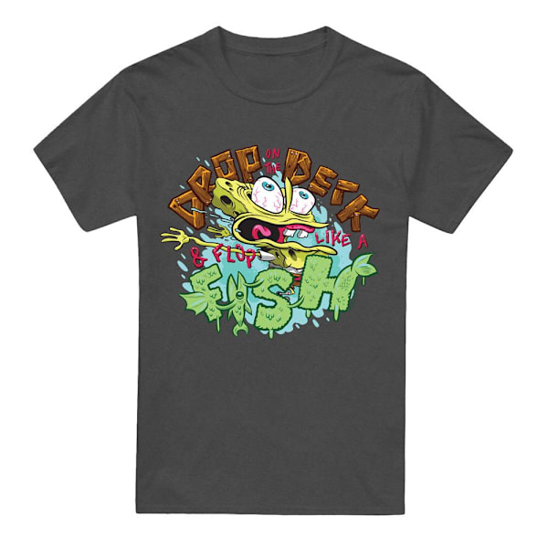 SvampBob Fyrkant Unisex Vuxen Drop And Flop T-Shirt XL Cha Charcoal XL