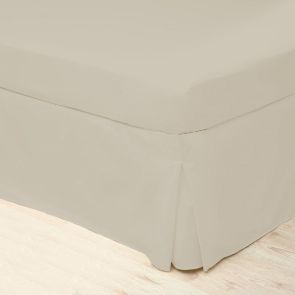 Belledorm Easycare Percale Platform Valance Single Mushroom Mushroom Single