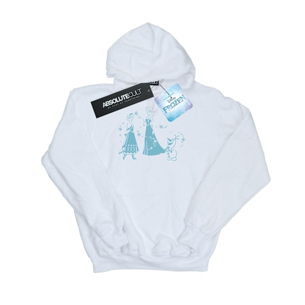 Disney Dam/Kvinnor Frozen Magic Snowflakes Hoodie XXL Vit White XXL