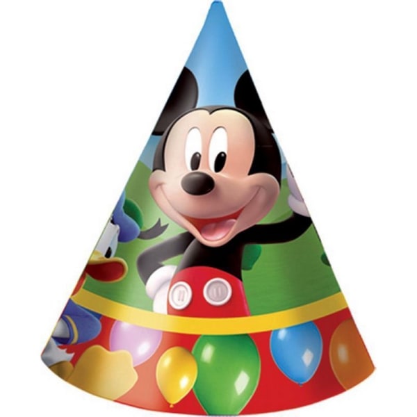 Mickey Mouse Clubhouse Partyhattar (6-pack) En Storlek Flerfärgad Multicoloured One Size