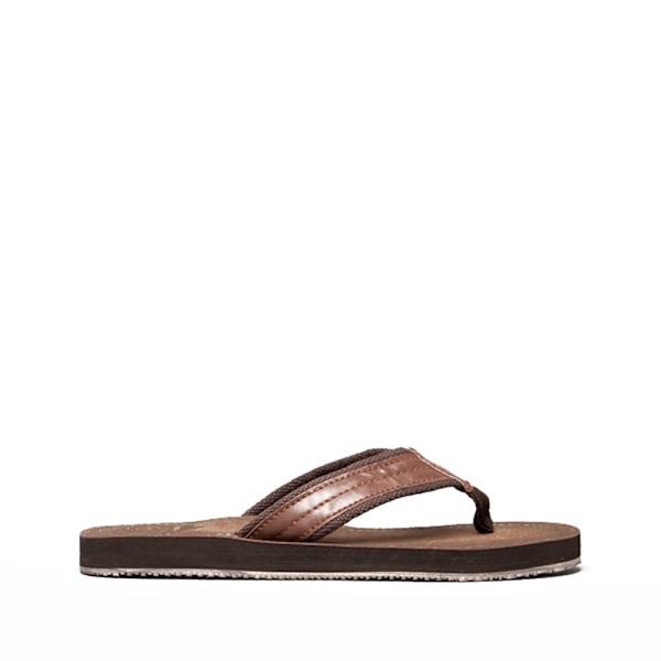 PDQ Herr Toe Post Mule Flip Flops 9 UK Brun Brown 9 UK