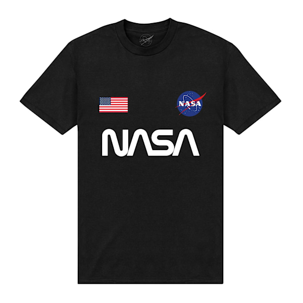 NASA Unisex Vuxen Badge T-Shirt XL Svart Black XL
