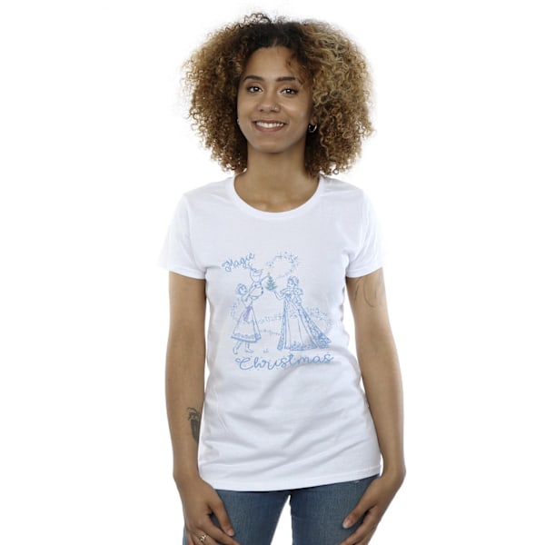 Disney Womens/Ladies Frozen Magic Christmas Bomull T-Shirt L Wh White L