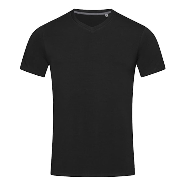 Stedman Stars Clive V-ringad T-shirt S Black Opal för män Black Opal S