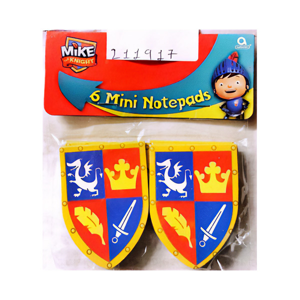 Mike The Knight Mini Notepad (6-pack) En Storlek Gul/Blå/O Yellow/Blue/Orange One Size