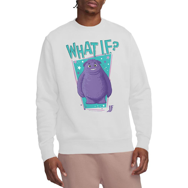 IF Unisex Vuxen What If Blå Stjärnor Sweatshirt L Vit White L