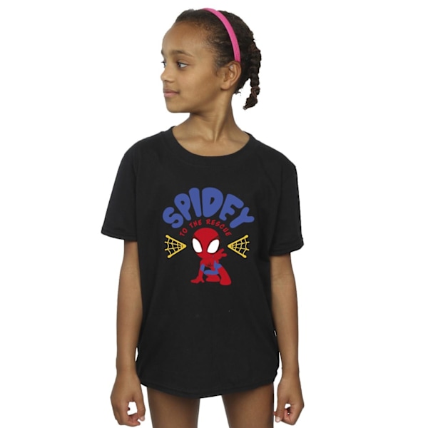 Marvel Girls Spidey And His Amazing Friends Rescue Bomull T-shirt Black 3-4 Years