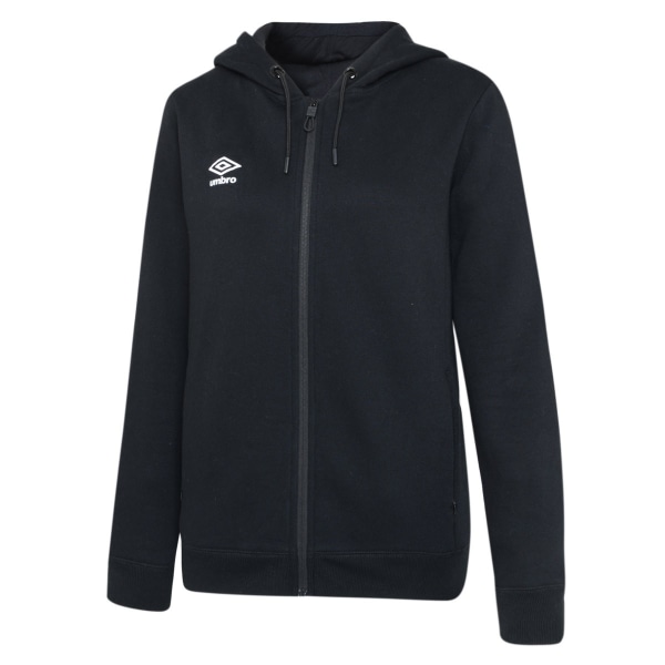 Umbro Dam/Ladies Club Fritid Hoodie med dragkedja XS Svart/Vit Black/White XS