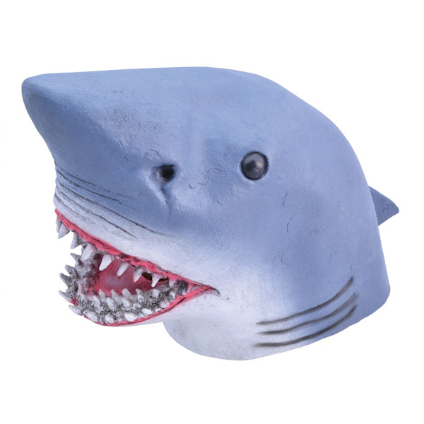 Bristol Novelty Unisex Vuxen Gummi Haj Mask En Storlek Grå Grey One Size