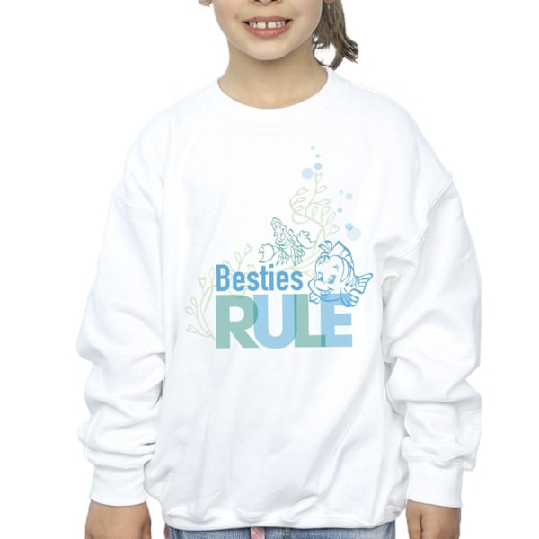 Disney Girls The Little Mermaid Besties Sweatshirt 9-11 år W White 9-11 Years
