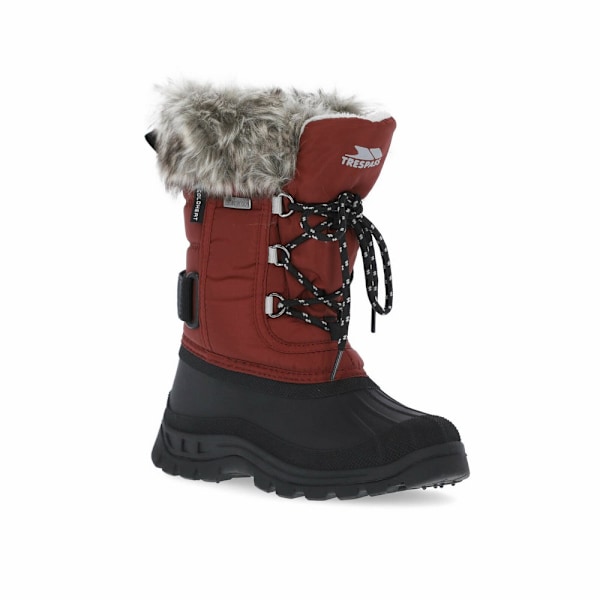 Trespass Unisex Kids Lanche Faux Fur Snow Boots 12 UK Barn Merlot 12 UK Child