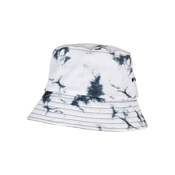 Yupoong Unisex Adult Flexfit Batik Dye Reversible Bucket Hat On Black/White One Size