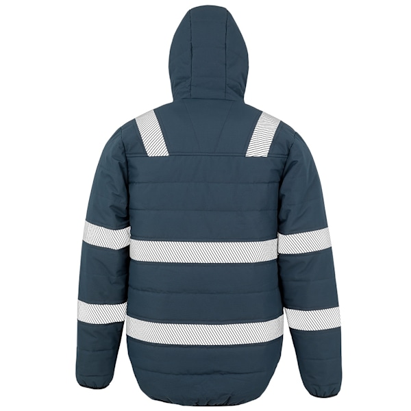 Result Äkta Återvunnen Herr Ripstop Säkerhets Vadderad Jacka 4XL N Navy 4XL