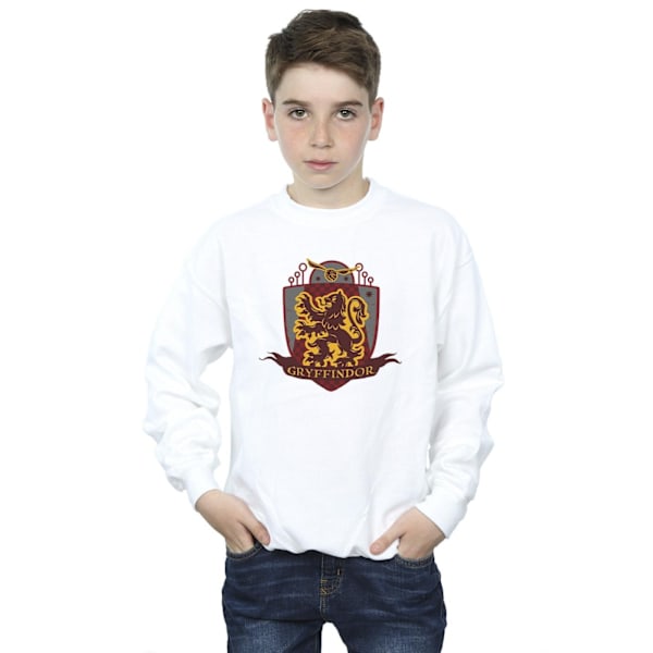 Harry Potter Pojkar Gryffindor Bröstmärke Sweatshirt 3-4 År W White 3-4 Years