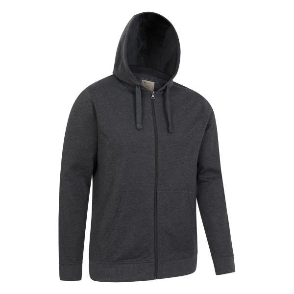 Mountain Warehouse Herr Essentials Hoodie med dragkedja S Charcoal Charcoal S