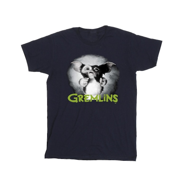 Gremlins Herr T-shirt Skrämd Grön S Marinblå Navy Blue S