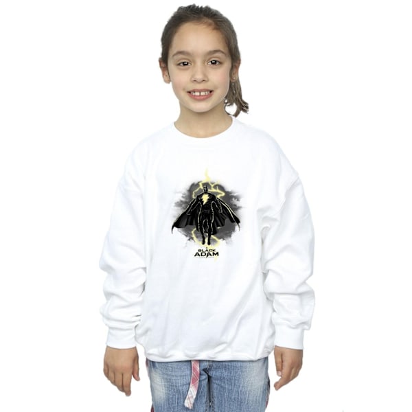 DC Comics Girls Black Adam Hovering Bolt Sweatshirt 9-11 år White 9-11 Years