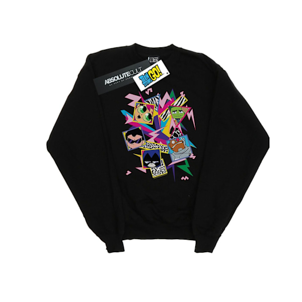 DC Comics Boys Teen Titans Go 80-talsikoner Sweatshirt 5-6 år Bl Black 5-6 Years