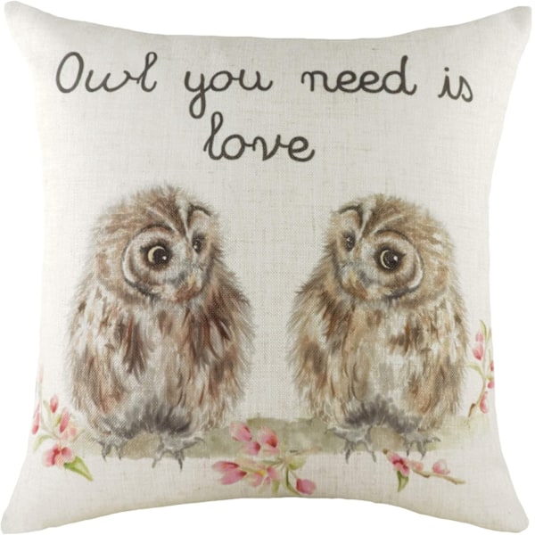 Evans Lichfield Hedgerow Owl Kuddfodral One Size Off White/B Off White/Brown/Pink One Size