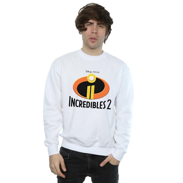 Disney Herr Incredibles 2 Emblem Logo Sweatshirt L Vit White L