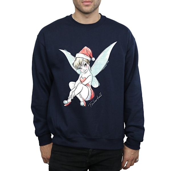 Disney Mens Tinkerbell Jul Fe Sweatshirt M Marinblå Navy Blue M